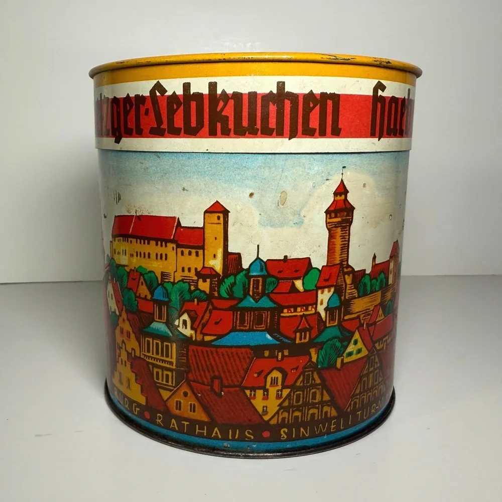 Vintage Haeberlein-Metzger Nurnberger Lebkuchen Tin Nuremberg German City Scenes